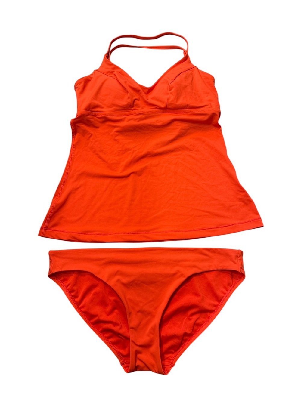 Athleta‎ Woman’s Orange Tankini Set Swim Size S/M